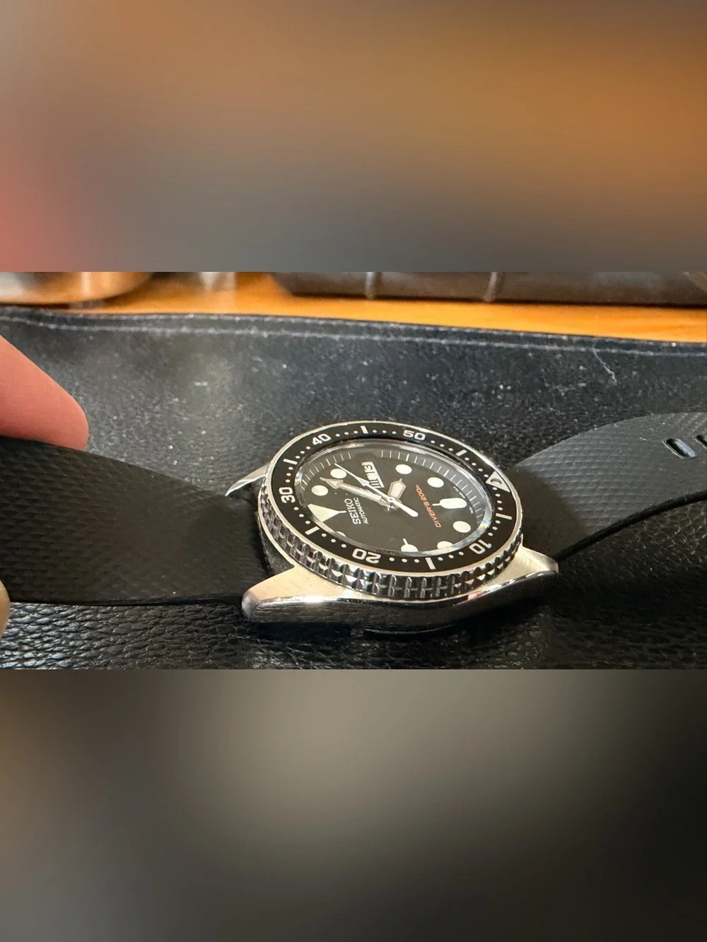 Seiko Diver's 200m Automatic 7S26-0030 Seiko SKX013 Black Rubber Men's Watch